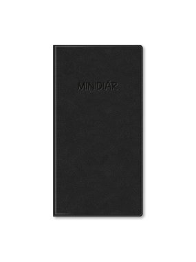 Diár (Minidiár 2026) - 8 x 15,5 cm > čierna > vreckový mesačný