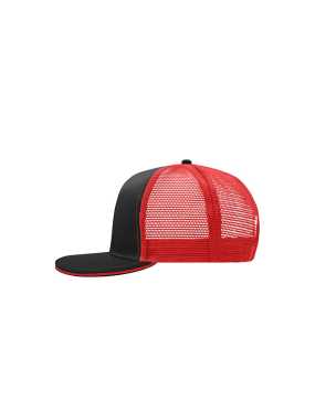 6 panelová šiltovka(MB PRO CAP MESH 6 PANEL) > čierna / červená