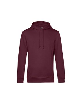 Pánska mikina (B&C Organic Hooded)>bordová>XS