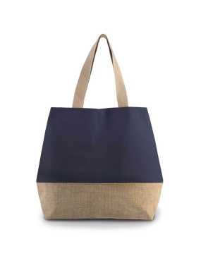 Nákupná taška (Kimood CANVAS & JUTE HOLD-ALL SHOPPER BAG)> modrá (patriot) / prírodná
