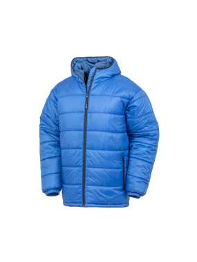 Unisex bunda (RESULT Recycled Hooded Padded Parka) > modrá (royal) > 3XL