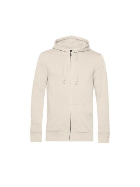 Pánska mikina (B&C Organic Zipped Hood)>biela (off)>S