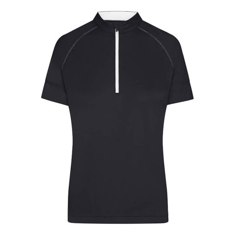 Dámske tričko(DAIBER Ladies Bike-T Half Zip) > čierna / biela > L
