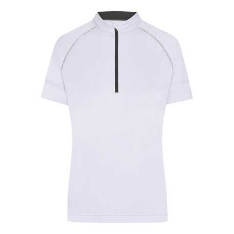Dámske tričko(DAIBER Ladies Bike-T Half Zip) > biela / čierna > S
