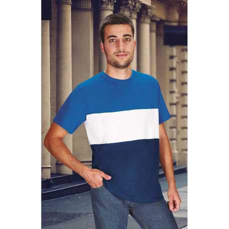 Pánske tričko (VARSITY) > červená (lotto) / biela / modrá (royal) > XL