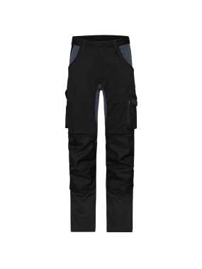 Pánske nohavice (JN Workwear Stretch-Pants Slim Line) > čierna / šedá (carbon) > 60