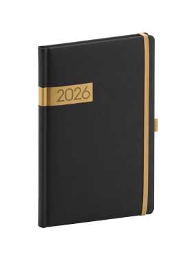 Diár (Twill 2026) - 15 x 21 x 2 cm  > čierna / zlatá > týždenný A5
