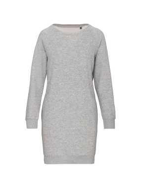 Dámske šaty (Kariban ORGANIC FLEECE LOUNGE DRESS) > šedá (light heather) > XL
