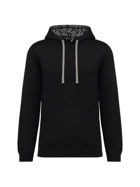 Unisex mikina(KARIBAN UNISEX CONTRAST HOODED SWEATSHIRT)>čierna/mexican skull>3XL