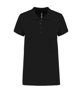 Dámska polokošeľa(KARIBAN LADIES’ PIQUÉ SHORT SLEEVE POLO SHIRT) > čierna > M