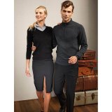 Dámsky sveter (PREMIER LADIES V-NECK KNITTED SWEATER) > čierna > L