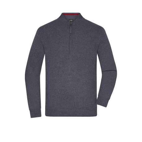 Pánsky sveter (DAIBER Men's Half-Zip Troyer) > šedá (anthracitemelange) > XL