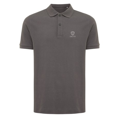 Polo tričko Iqoniq Yosemite z recykl. bavlny > šedá (anthracit) > L