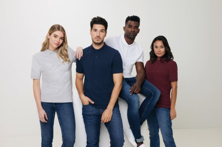 Unisex polokošeľa (Iqoniq Yosemite) > červená (luscious) > L