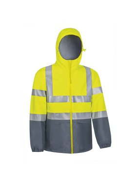 Pánska bunda (TORNADO) > žltá (fluo) / šedá (cement) > M