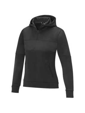 Dámský svetr s kapucí a polopropínacím zipem Sayan > čierna (solid) > L