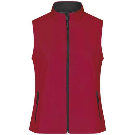 Dámska vesta (DAIBER Ladies Promo Softshell Vest) > červená / čierna > M