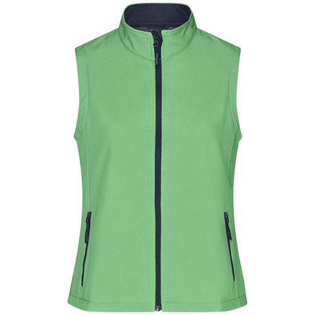 Dámska vesta (DAIBER Ladies Promo Softshell Vest) > zelená / modrá (navy) > S