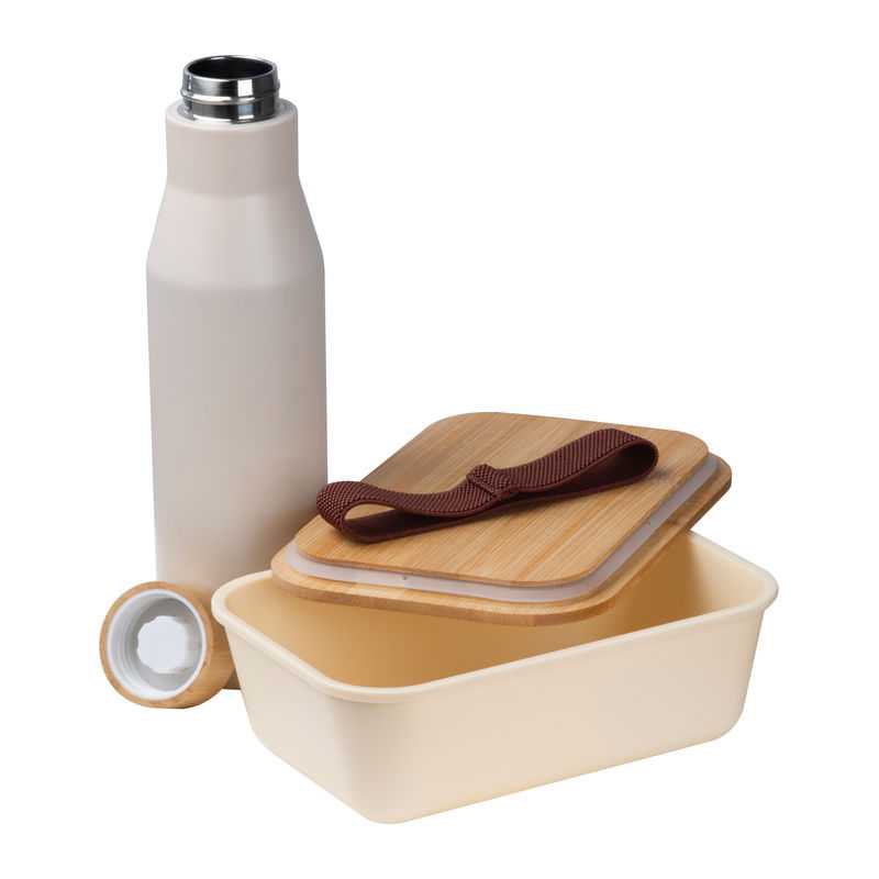 Obedár s nerezovou fľašou Toronto > béžová