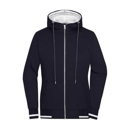 Dámska mikina(DAIBER Ladies Club Sweat Jacket) > modrá (navy) / biela > S