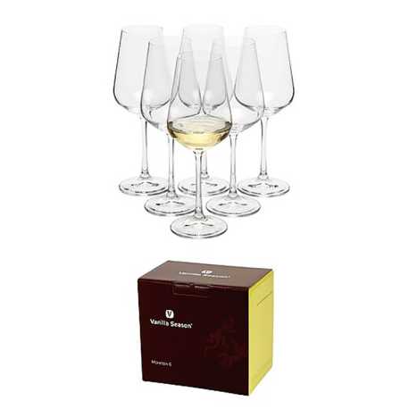 6 Sada 6ks pohárov na biele víno 250 ml "VANILLA SEASON" > transparentná