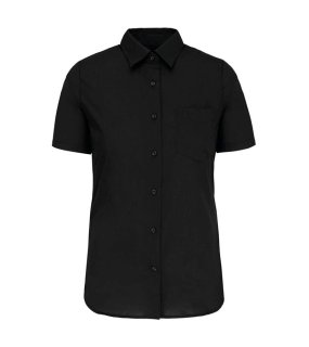 Dámska košeľa (KARIBAN LADIES SHORT SLEEVE SHIRT) > čierna > M