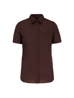 Dámska košeľa (KARIBAN LADIES SHORT SLEEVE SHIRT) > hnedá > S