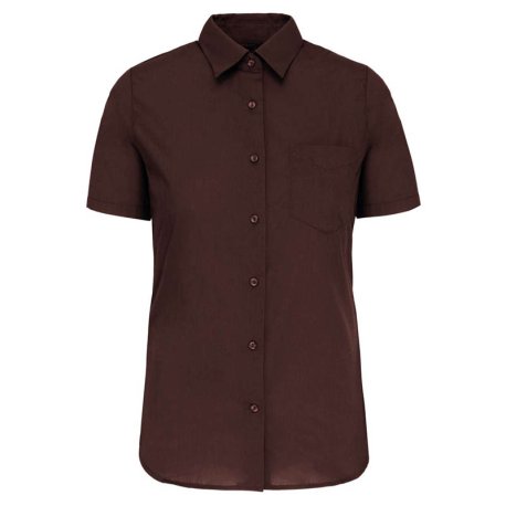 Dámska košeľa (KARIBAN LADIES SHORT SLEEVE SHIRT) > hnedá > S