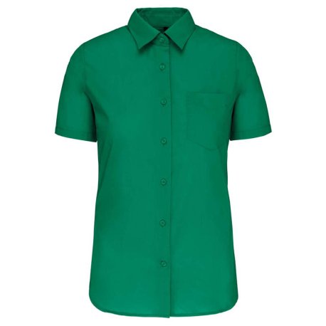 Dámska košeľa (KARIBAN LADIES SHORT SLEEVE SHIRT) > zelená (kelly) > 4XL