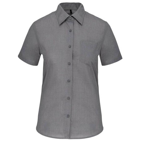 Dámska košeľa (KARIBAN LADIES SHORT SLEEVE SHIRT) > šedá (marl storm) > XS