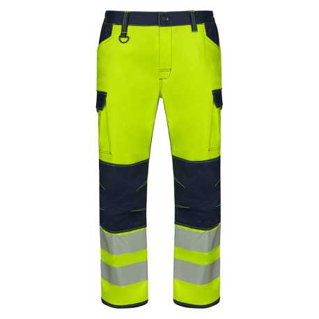 Pánske nohavice (VELILLA HV Two-tone stretch trousers RS)>modrá (navy) / žltá (hi-vis)>L