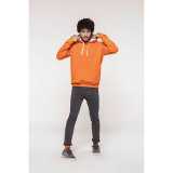Unisex mikina ( KARIBAN CONTRAST HOODED SWEATSHIRT ) > oranžová / biela > 2XL