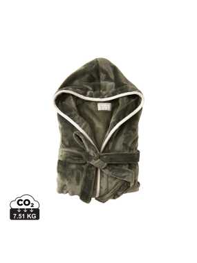 Luxusný župan VINGA Louis z plyšového materiálu RPET veľkosť S/M > šedá