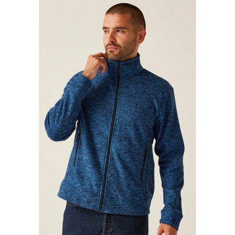 Pánska bunda (REGATTA THORNLY MEN - FULL ZIP MARL FLEECE) > modrá (navy marl) > M