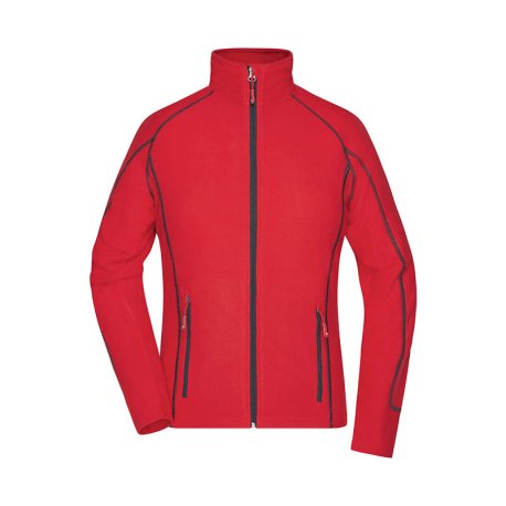 Dámska fleece bunda (DAIBER Ladies' Structure Fleece Jacket)>červená / šedá (carbon)>S
