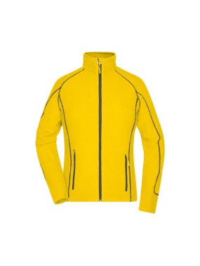Dámska fleece bunda (JN Ladies' Structure Fleece Jacket) > žltá / šedá (carbon) > L