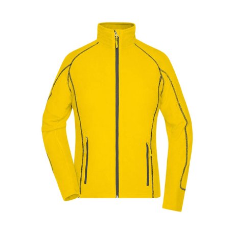 Dámska fleece bunda (DAIBER Ladies' Structure Fleece Jacket) > žltá / šedá (carbon) > L