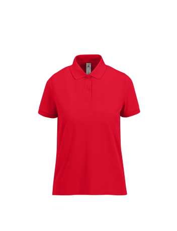Dámska polokošeľa (B&C MY POLO 210 /WOMEN) > červená > S