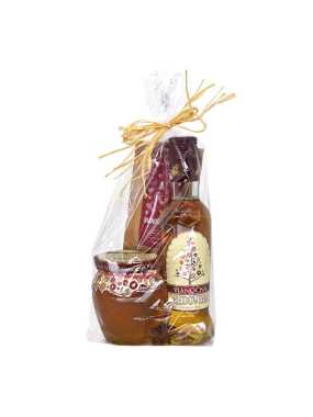 Darčekový balíček Vianočný čaj pre zamestnancov (med 260 g, čaj 100 g, medovina 180 ml)