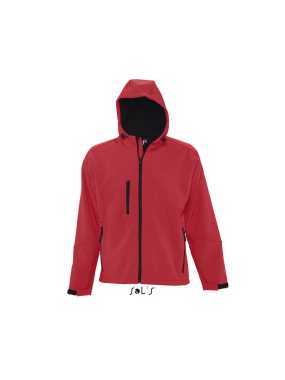 Pánska bunda (SOLS REPLAY MENS HOODED SOFTSHELL) > červená (pepper) > 3XL
