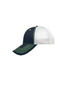 6 panelová šiltovka(MB 6 Panel Mesh Cap) > modrá (navy) / zelená (kiwi) / biela