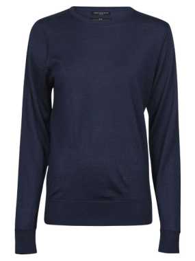 Dámsky sveter (Tee Jays Womens Crew Neck Sweater) > modrá (navy) > 2XL