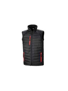 Pánska vesta (RESULT COMPASS PADDED SOFTSHELL GILET) > čierna / červená > 3XL