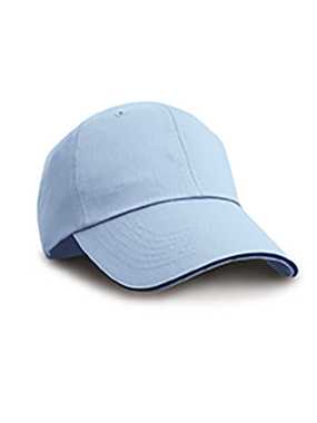 Šiltovka (RESULT HERRINGBONE CAP WITH SANDWICH PEAK) > modrá (sky) / modrá (navy)