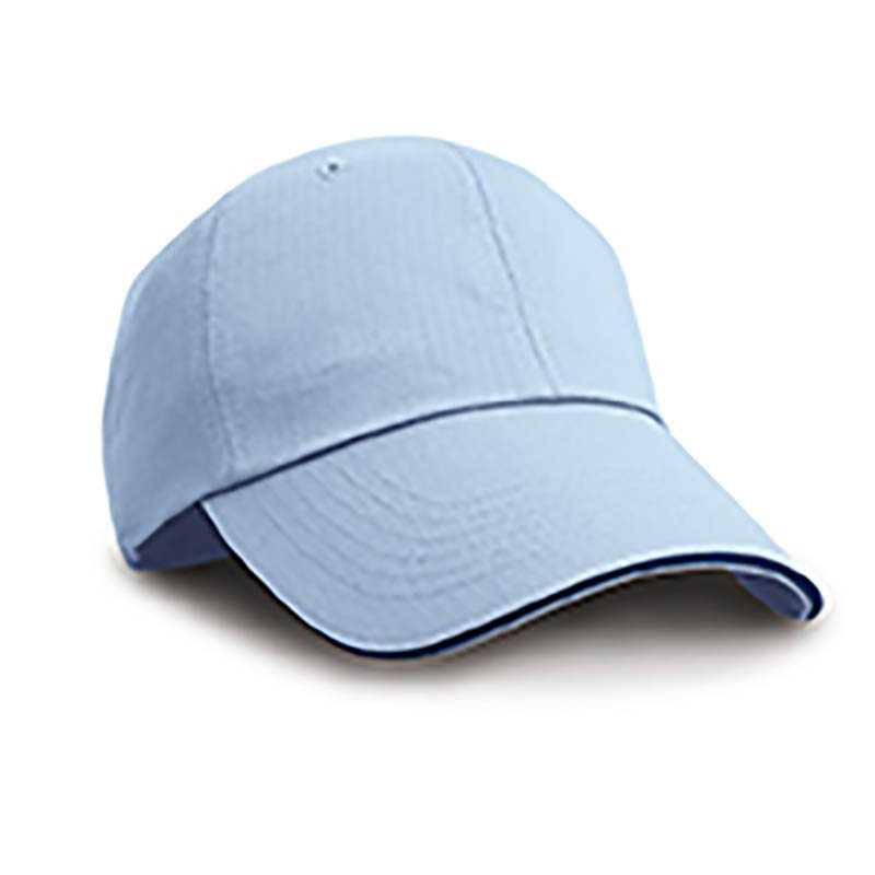 Šiltovka (RESULT HERRINGBONE CAP WITH SANDWICH PEAK) > modrá (sky) / modrá (navy)