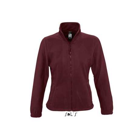 Dámska mikina (SOL'S WOMEN'S FLEECE JACKET WITH ZIP) > červená (burgundy) > 2XL