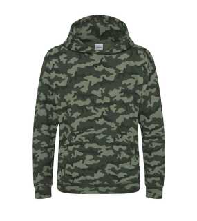 Detská mikina (Just Hoods KIDS CAMO HOODIE) > zelená (camo) > XL