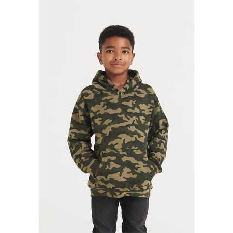 Detská mikina (Just Hoods KIDS CAMO HOODIE) > čierna (camo) > S