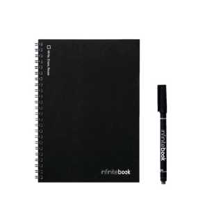 Infinitebook s flexibilným obalom a 15 obyčajnými stránkami na tabuľu > čierna