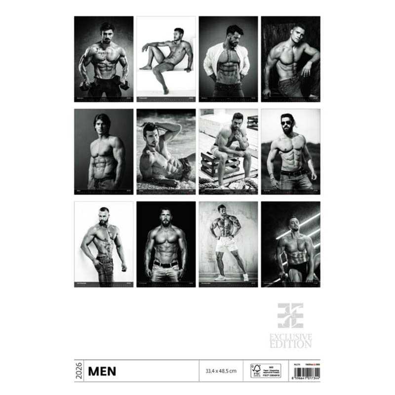 Nástenný kalendár (Men 2026) - 33,4 x 55,5 cm